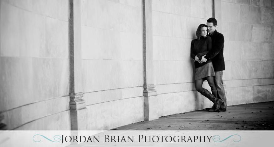 wedding monmouth university engagement outside Jordan Brian Photography