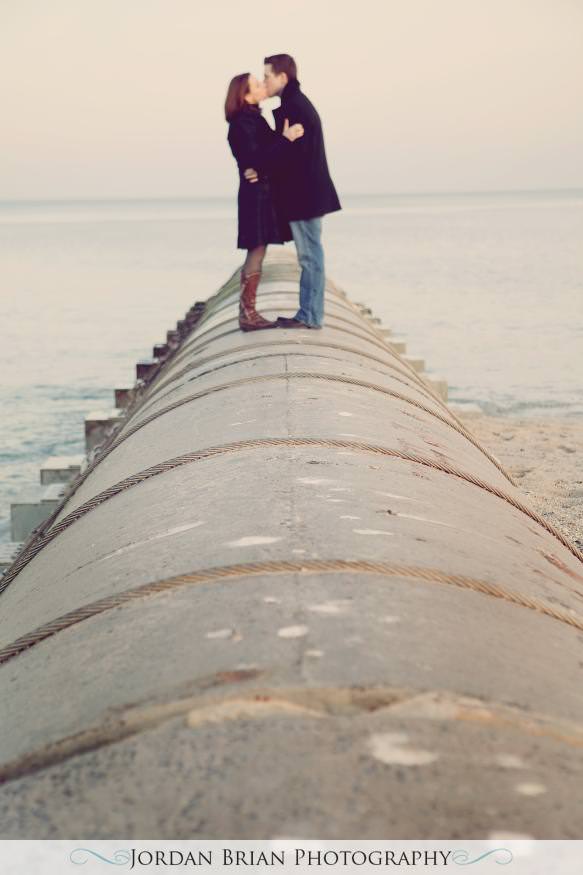 wedding monmouth university engagement beach pipe Jordan Brian Photography