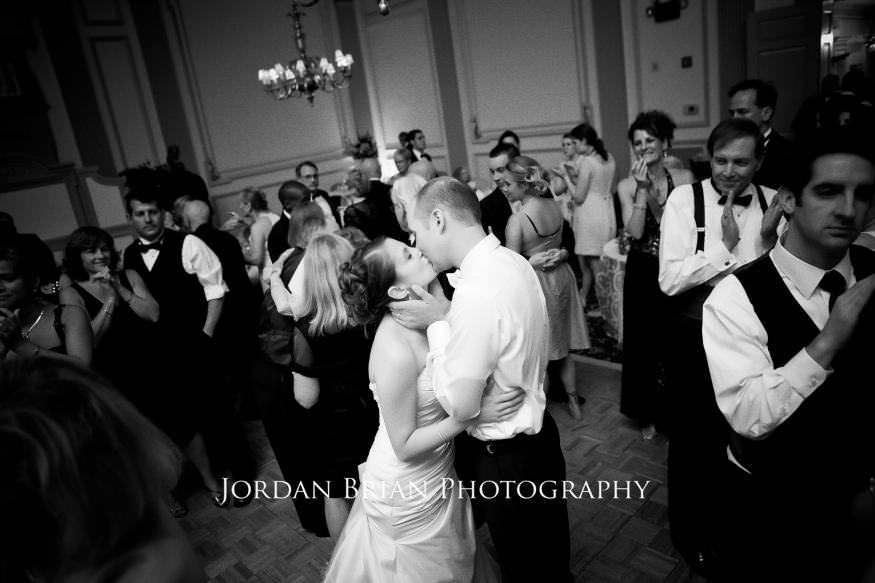 jordan brian photography, wedding photography, portrait photography, philadelphia wedding photography, new jersey wedding photography , south jersey wedding photography, maryland wedding photography, delaware wedding photography, downtown club, Philadelphia, omni hotel, st.  john the evangelist, urban guerilla orchestra , bride and groom kiss
