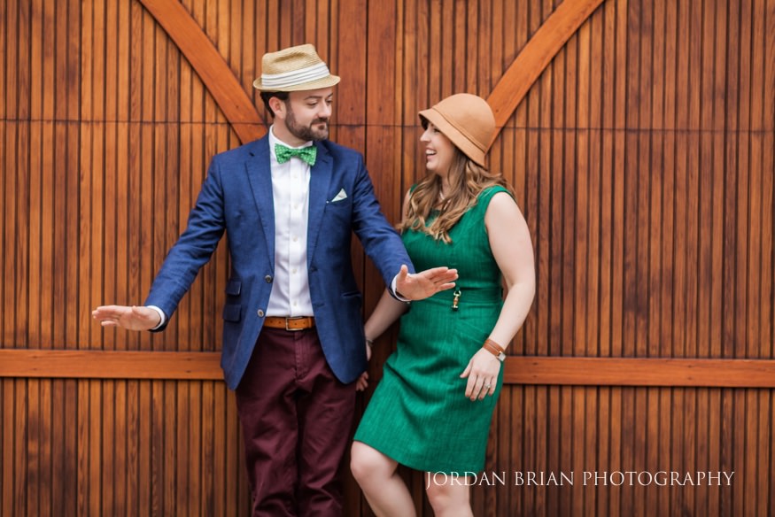 Brianne and Michael by the Delaware River during Penn's Landing engagement session