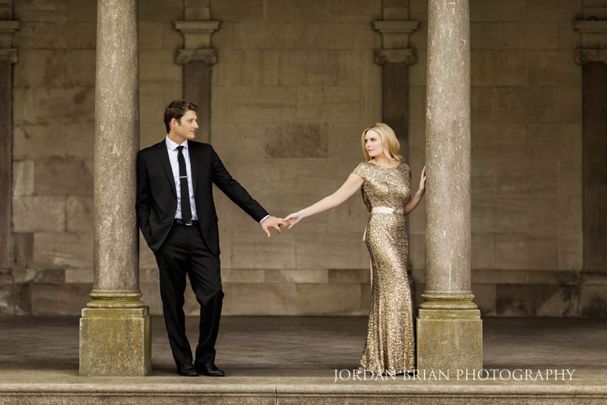 Lauren and Ryan at their Monmouth University engagement session