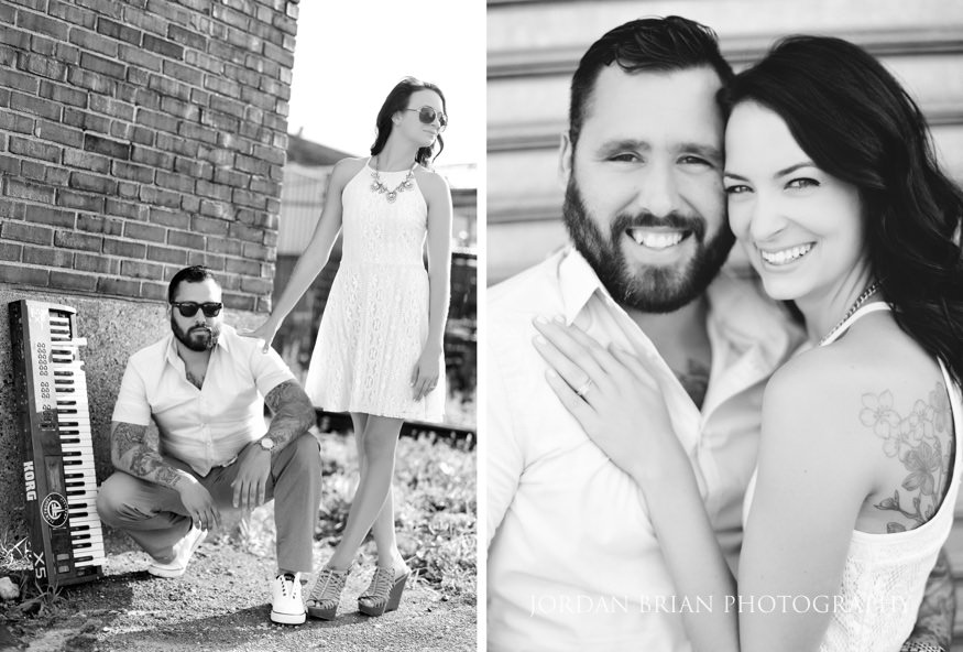 Nicole and Dan at their South Philadelphia engagement session