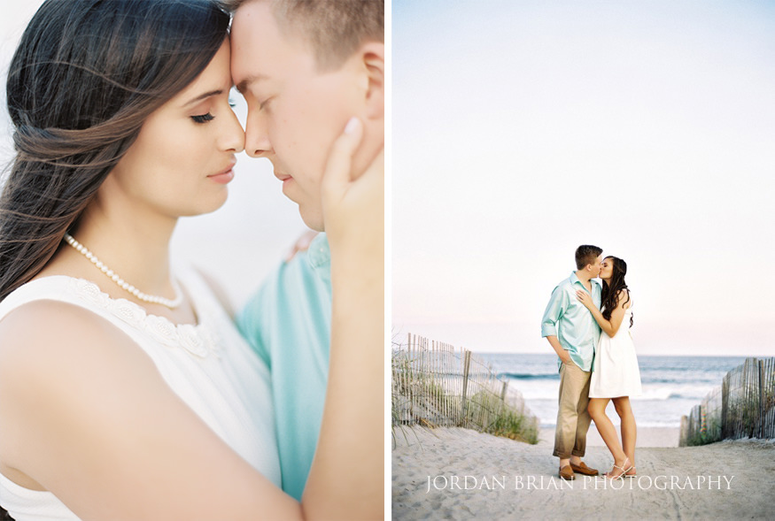 Rebecca and Mat artistic portrait at Wildwood beach engagement session