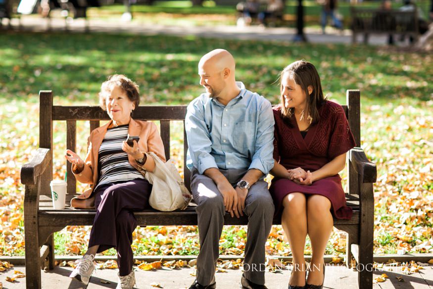 Washington Square Park fall engagment session.