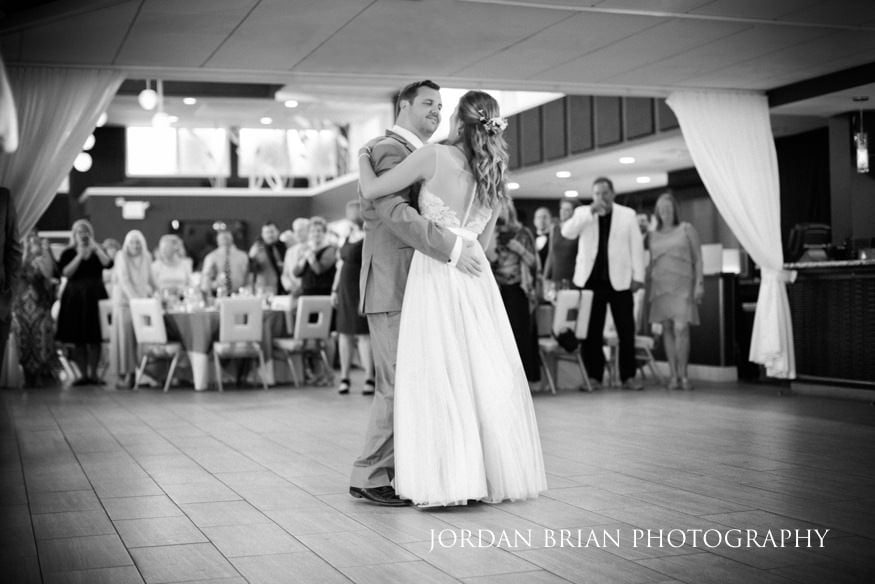 Bride and Groom first dance at The Windrift Hotel beach wedding.