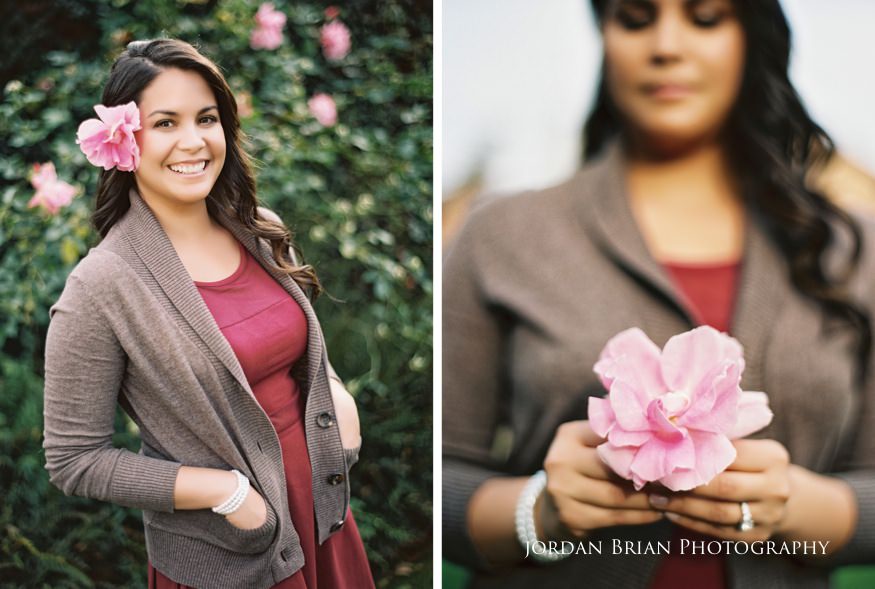 Alicia and Marc engagement portrait in autumn light at Smithville Park NJ