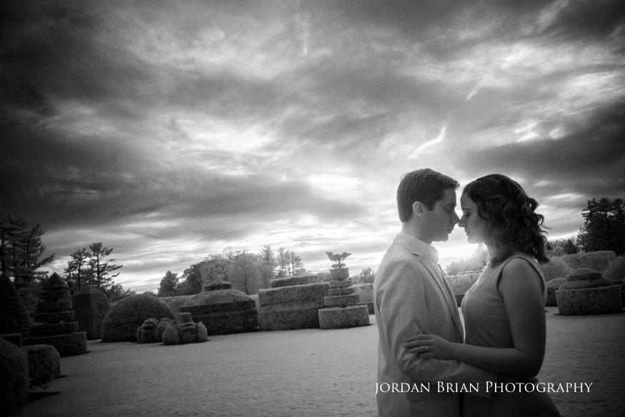 Infrared photograph of couple at Longwood Gardens