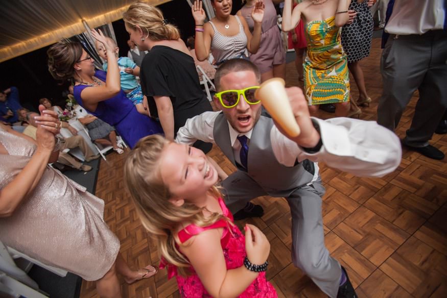 Amanda and Sean candid wedding reception photograph, Kitty Knight House (2)