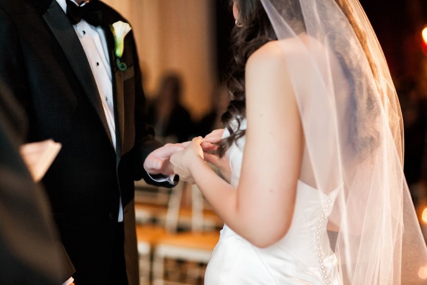Indoor ceremony at Shadowbrook wedding.