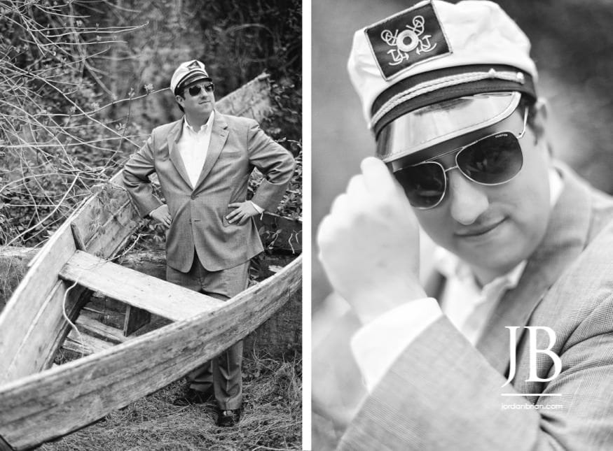 Ashley and Rory B&W film engagement photograph in the Pine Barrens, South Jersey