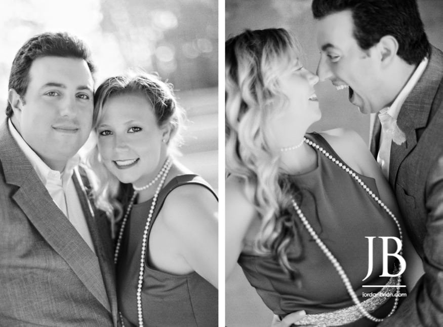 couple in black and white film portrait at Atsion Lake during GTKY session