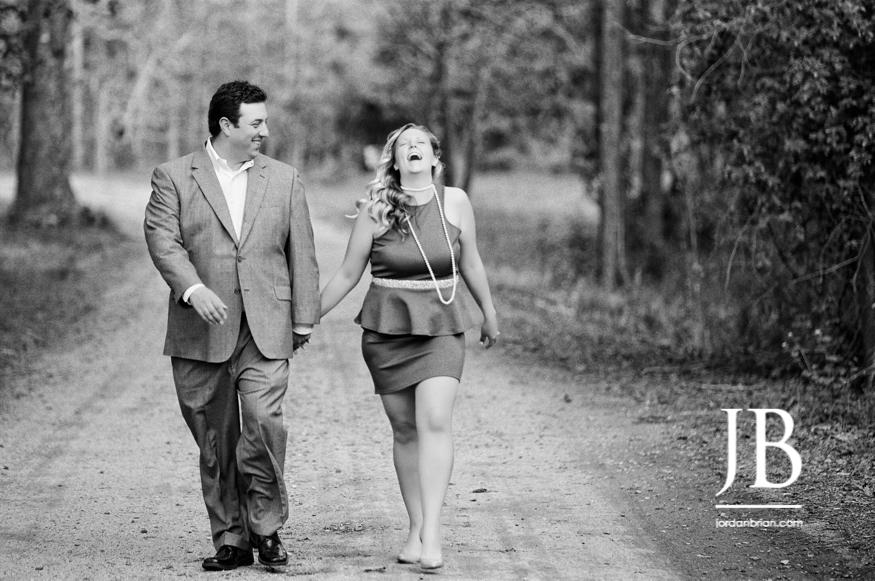 B&W film portrait of couple at Atsion Lake, Wharton State Forest NJ