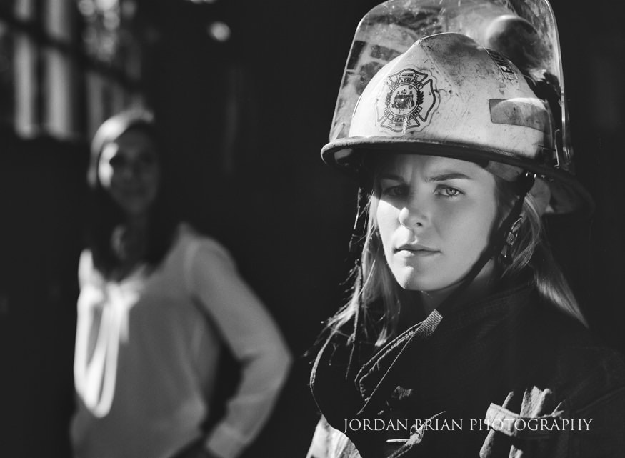 philadelphia engagement session at firehouse
