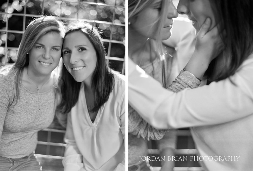 black and white portrait of couple at philadelphia engagement session
