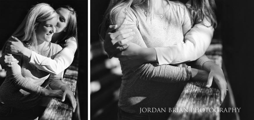black and white portrait of couple at philadelphia engagement session