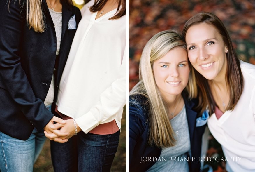 couple at Fairmount Park same sex engagement session