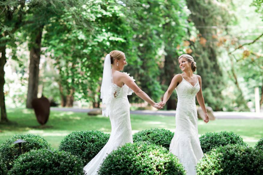 First look at Holly Hedge same sex wedding.