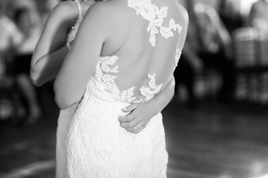 Brides' first dance at Holly Hedge same sex wedding.