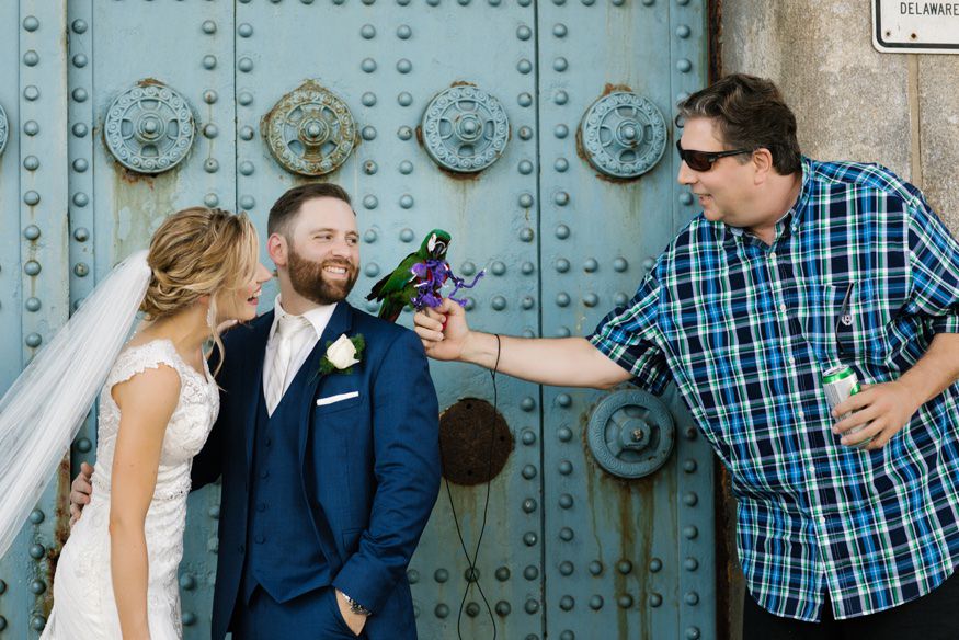 Cassandra and Ray unexpected wedding photobomb caught on camera Philadelphia
