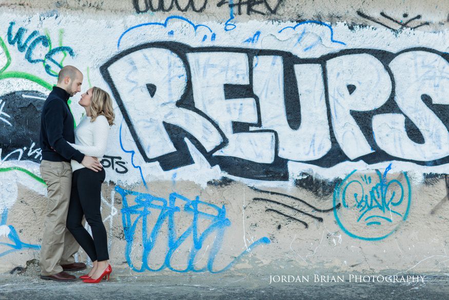 Christine and Dennis end of engagement session portrait