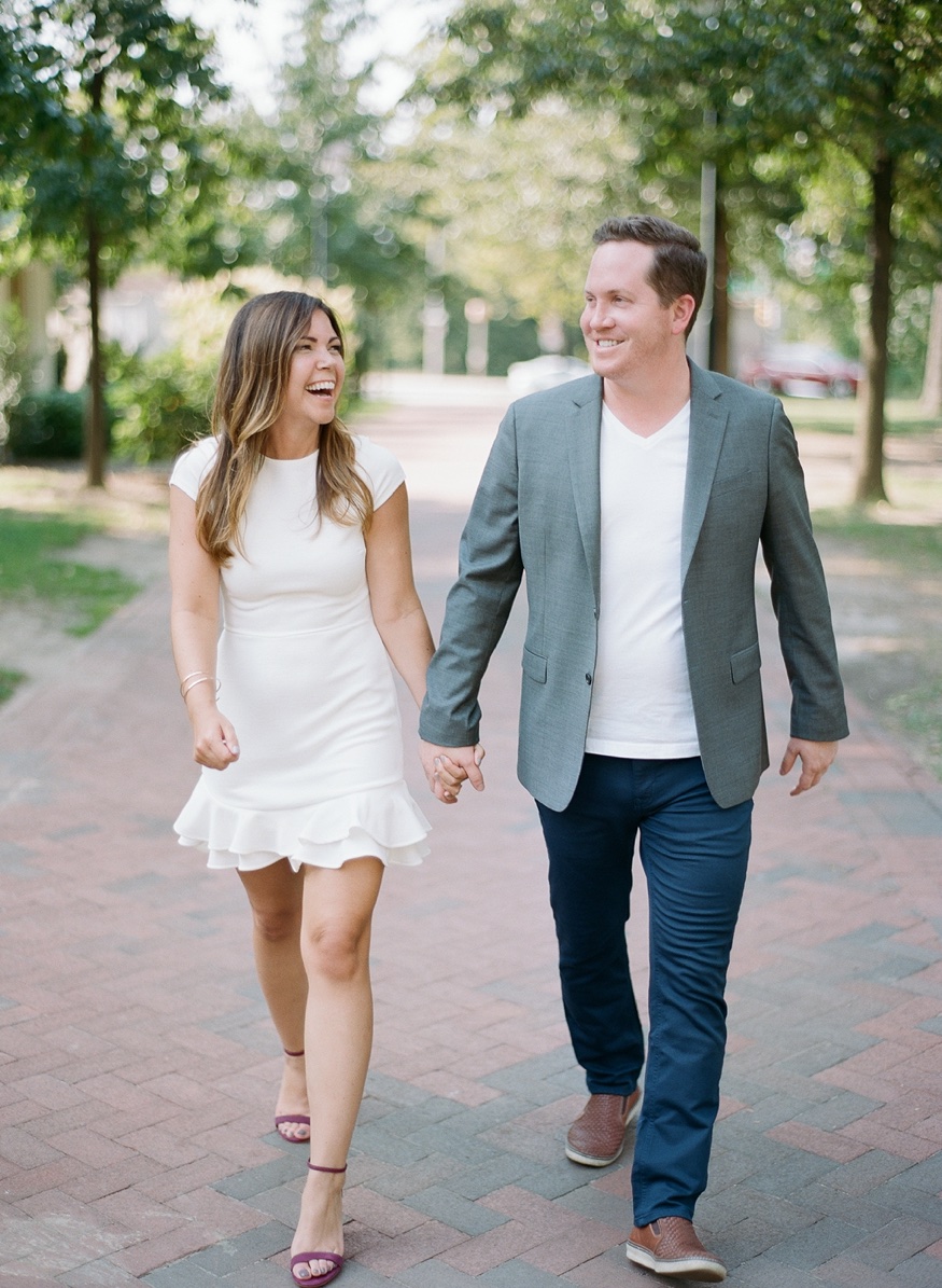 Franklin Square engagement session in Philadelphia.