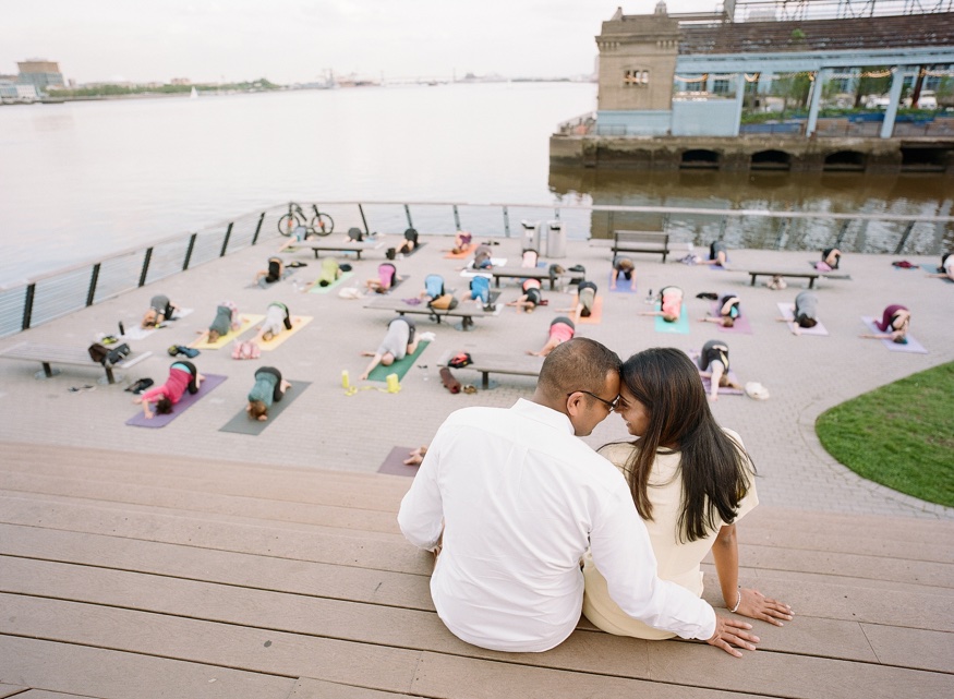 Philadelphia Race St Pier engagement session.