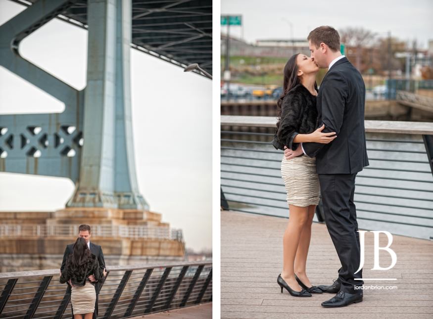 Beth and Nic portrait Race Street Pier Philadelphia elopement session