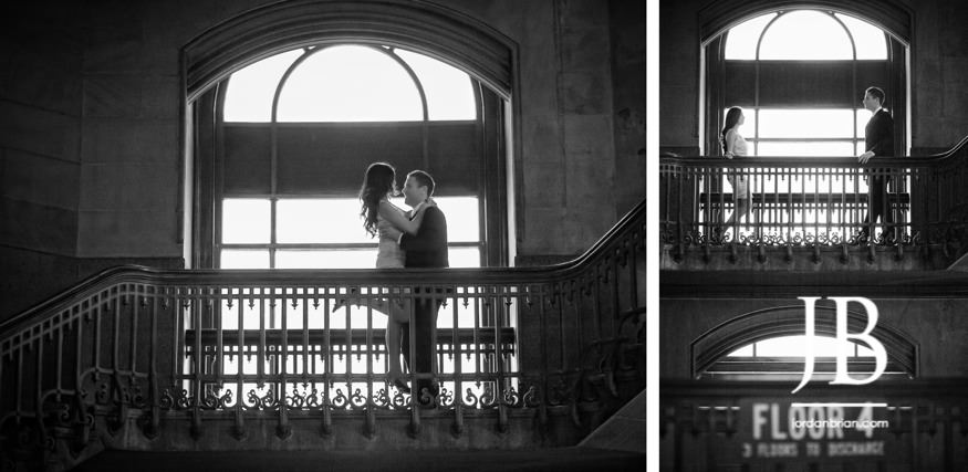 Beth and Nic Philadelphia elopement wide portrait Race Street Pier waterfront