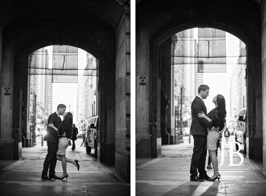 Beth and Nic elopement portrait Philadelphia fine art wide angle City Hall
