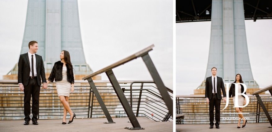 Beth and Nic elopement Philadelphia City Hall architectural portrait