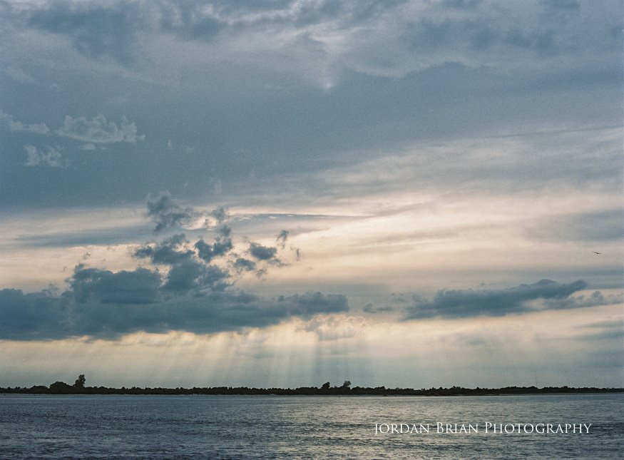 sunset at long beach island engagement session