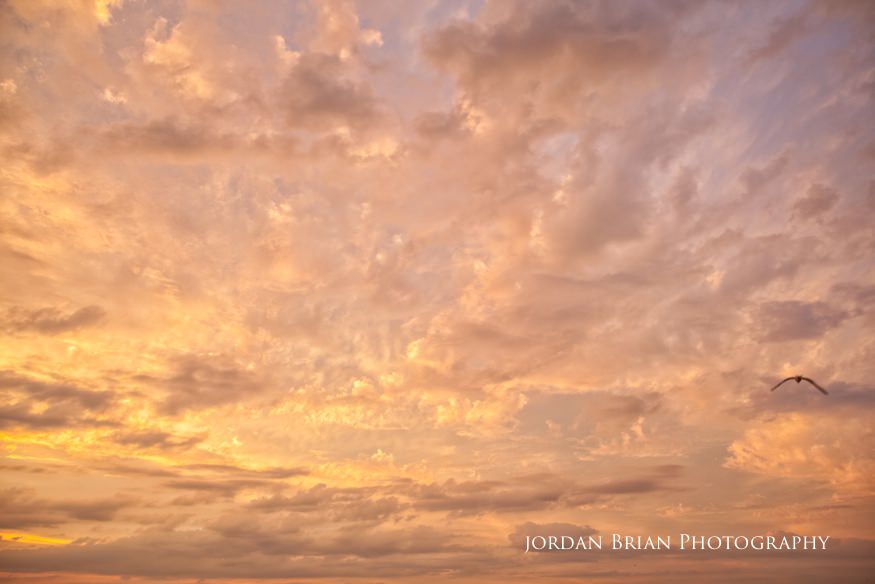 sunset at long beach island engagement session