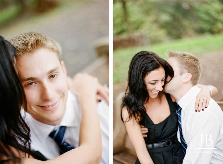 Brandi and Matt riverside portrait at Rutgers University New Brunswick