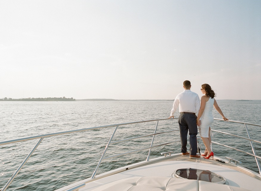 Azimut yacht engagement session in Long Island, NY.