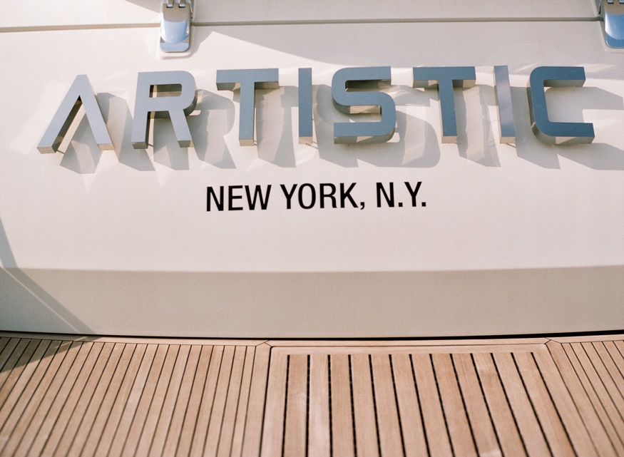 Long Island New York engagement session on Azimut Yacht.