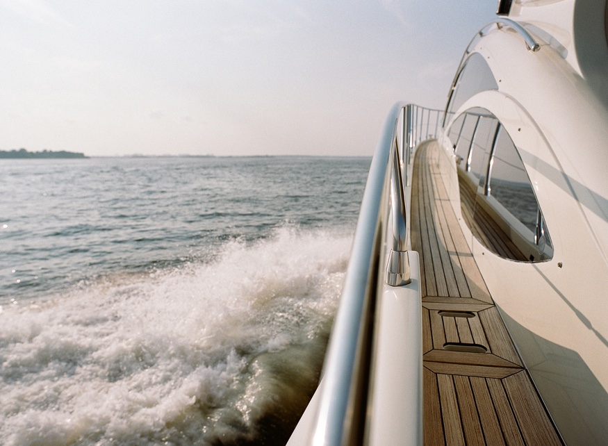 Long Island New York engagement session on Azimut Yacht.