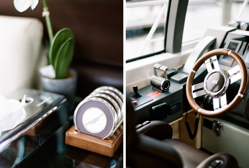 Long Island New York engagement session on Azimut Yacht.