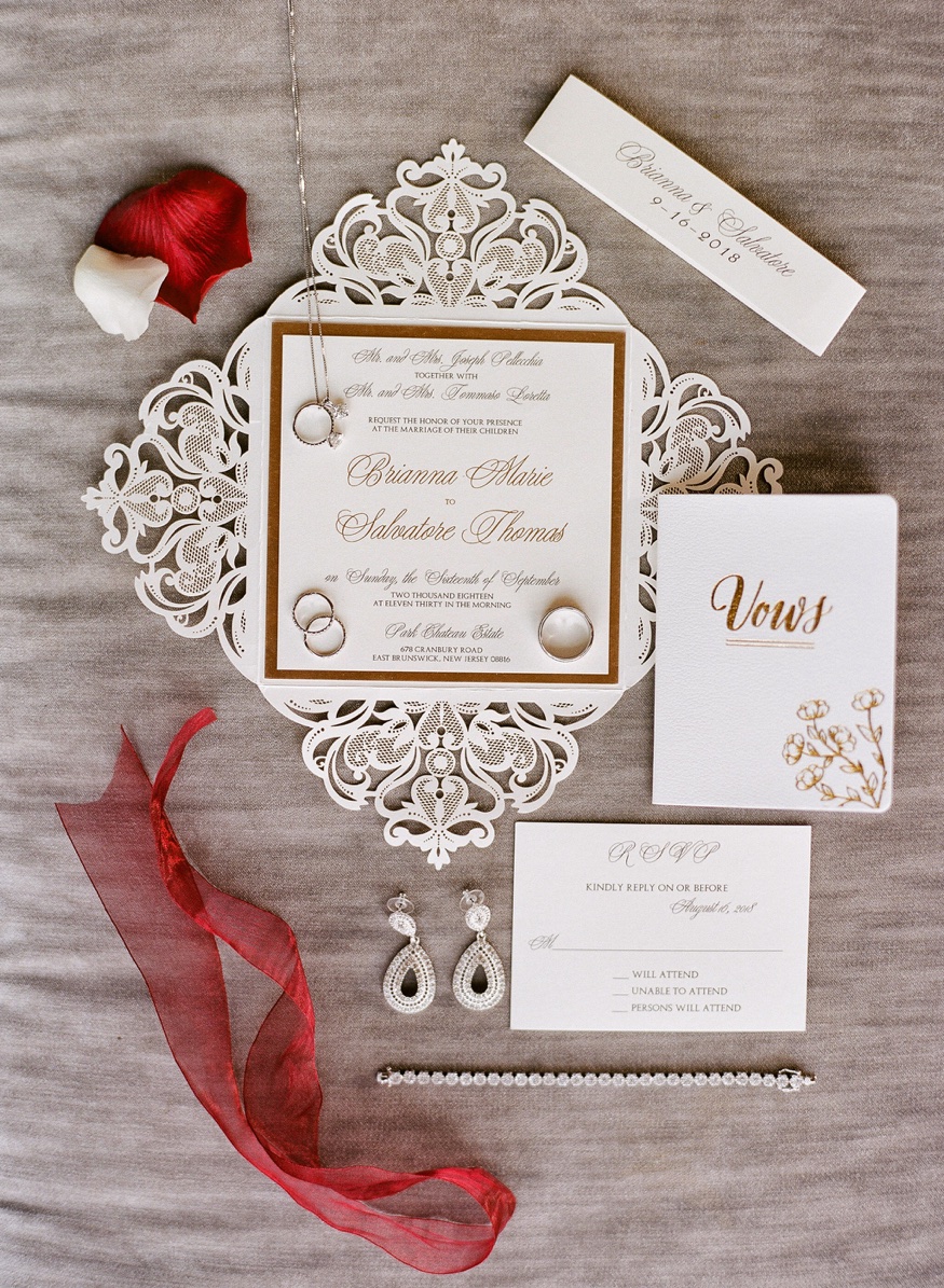 Wedding invitation to Park Chateau wedding.