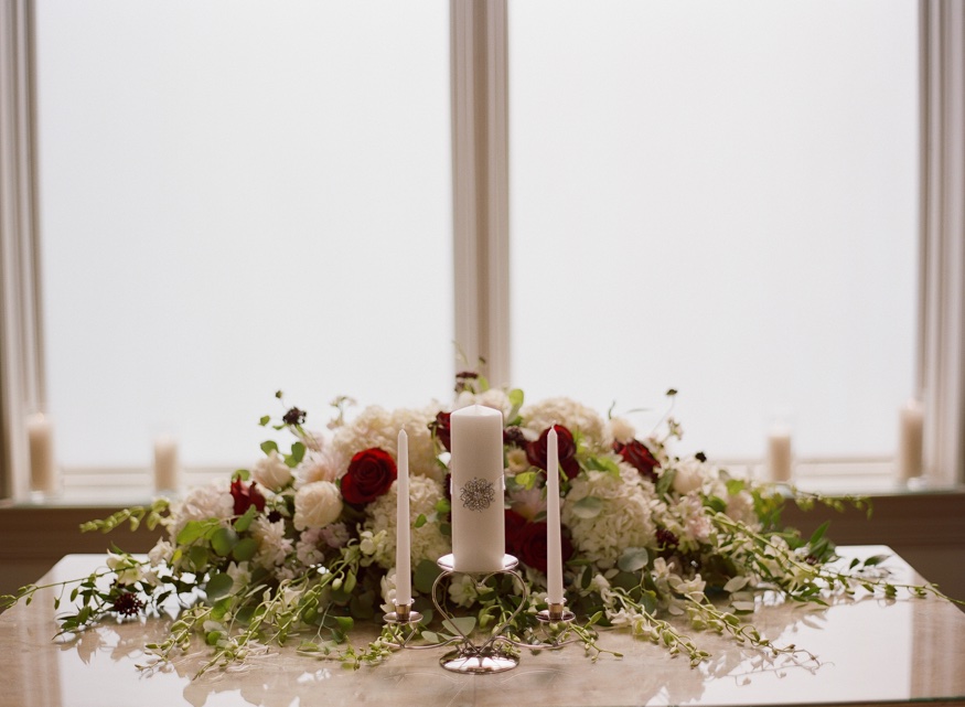Ceremony details in the chapel at the Park Chateau wedding.