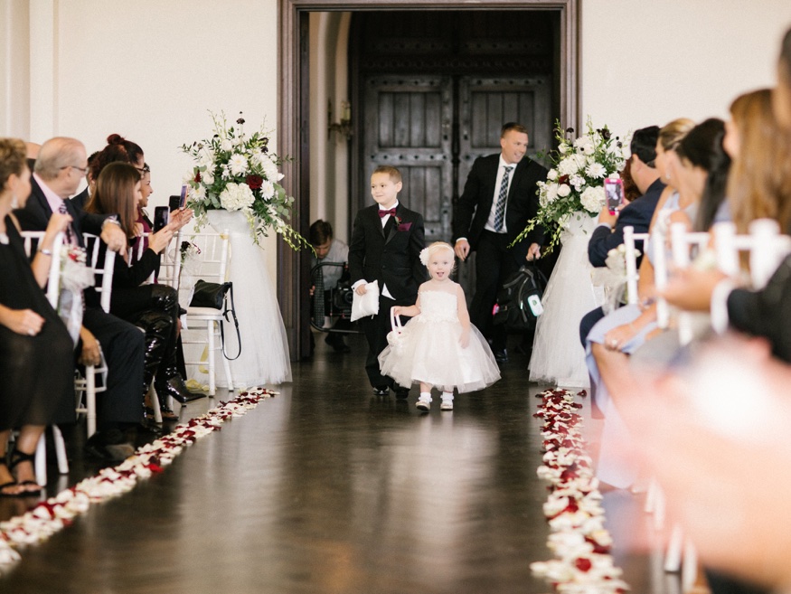 Wedding ceremony in the chapel at the Park Chateau.