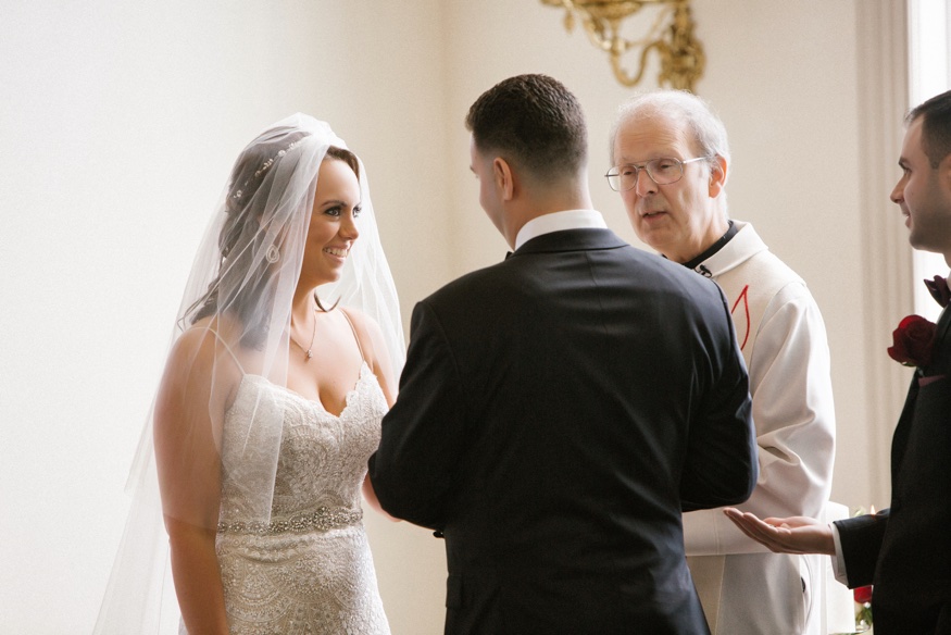 Wedding ceremony in the chapel at the Park Chateau.