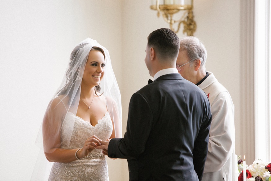 Wedding ceremony in the chapel at the Park Chateau.