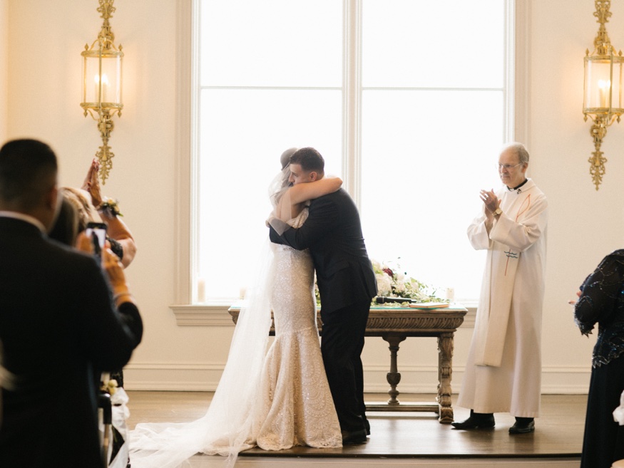 Wedding ceremony in the chapel at the Park Chateau.