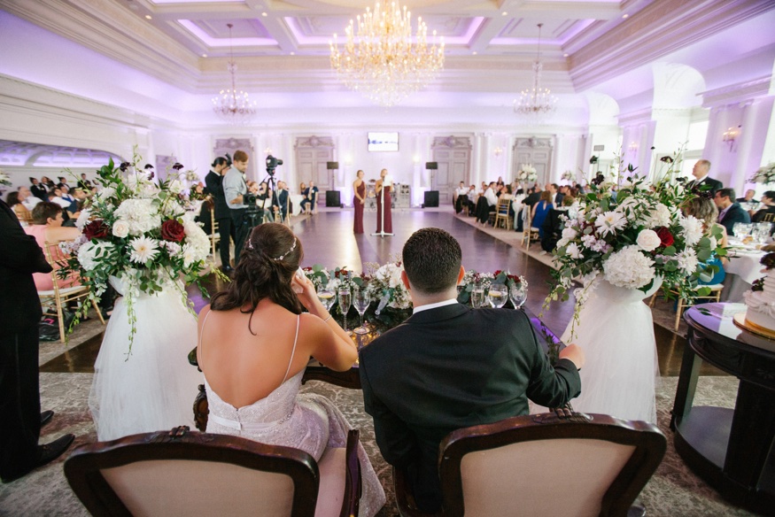 Maid of Honor speech at Park Chateau wedding reception.