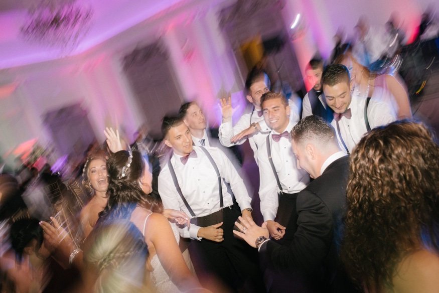Dancing at Park Chateau wedding reception.