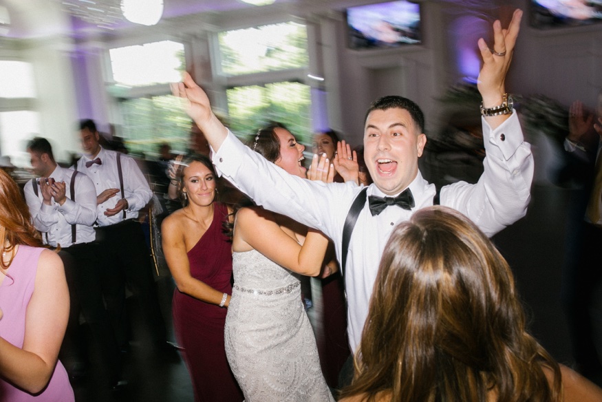 Dancing at Park Chateau wedding reception.