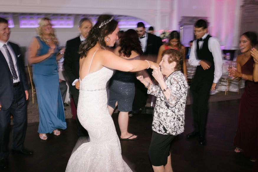 Dancing at Park Chateau wedding reception.