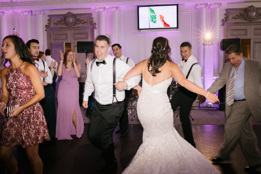 Dancing at Park Chateau wedding reception.
