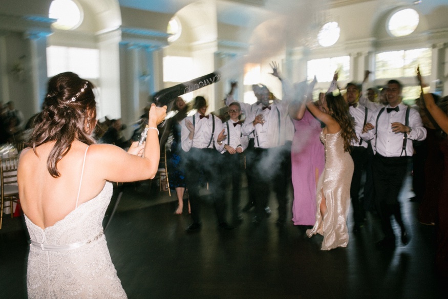 Dancing at Park Chateau wedding reception.