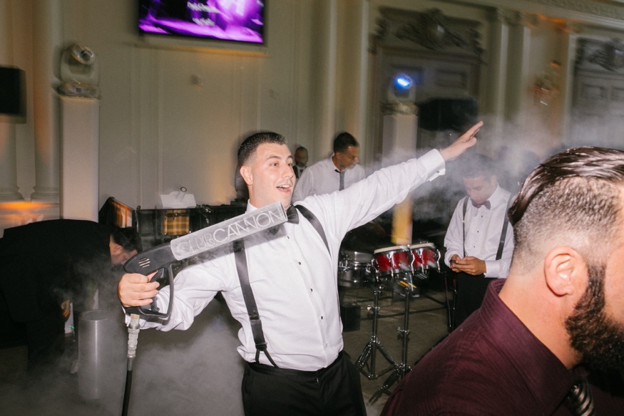 Dancing at Park Chateau wedding reception.